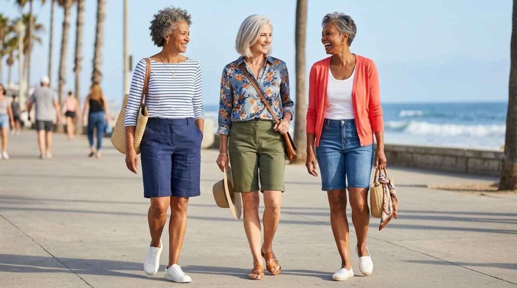 25+ Stylish Summer Shorts Outfits For Women Over 50 You Need To Try