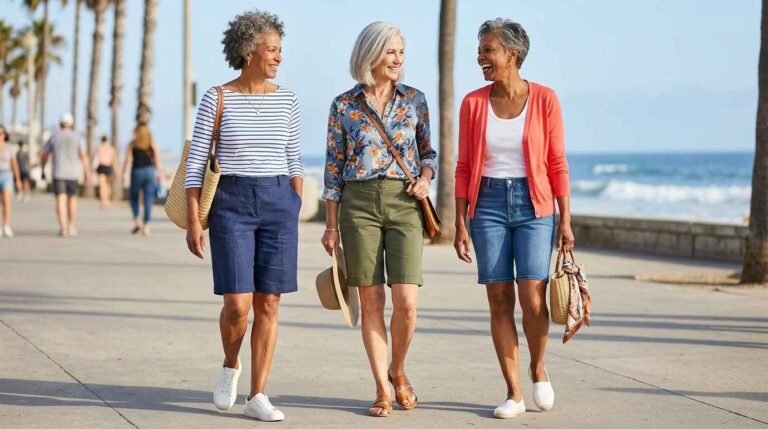 25+ Stylish Summer Shorts Outfits For Women Over 50 You Need To Try