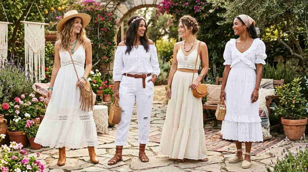 15 White Boho Outfit Idea