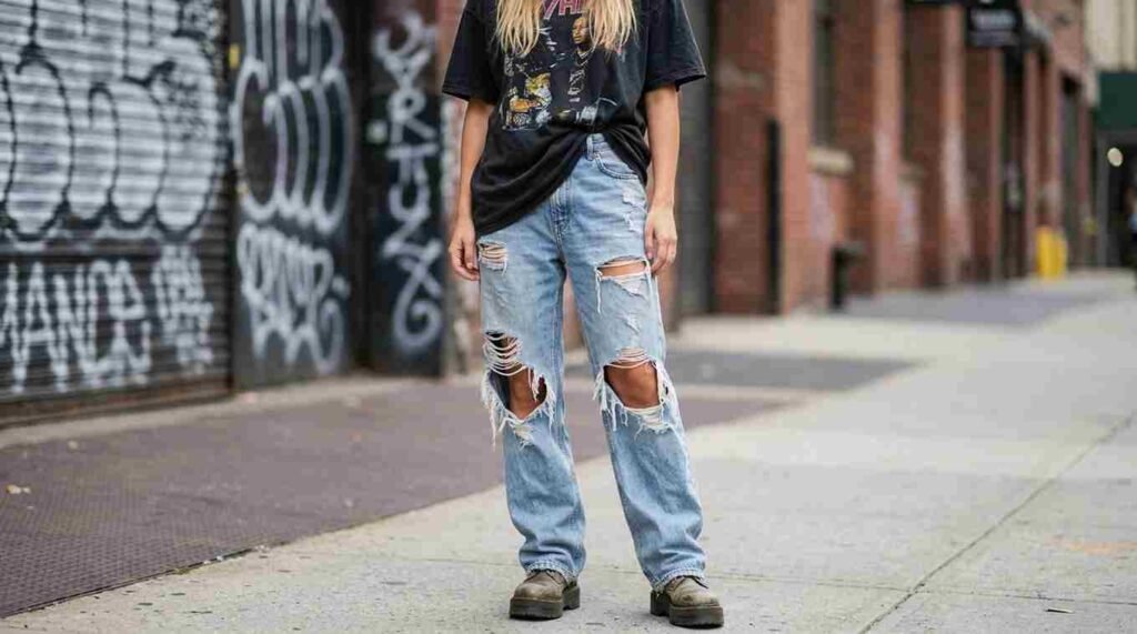 17 Outfit Ideas Baggy Ripped Jeans: