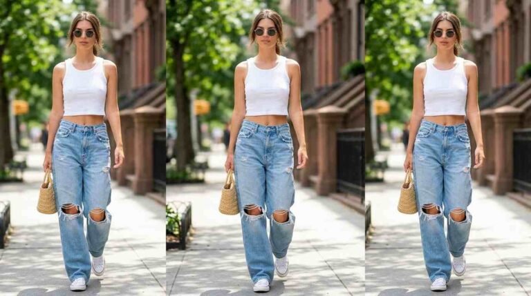 21 Baggy Ripped Jeans Outfit Summer