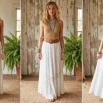 21 Stunning Long White Boho Skirt