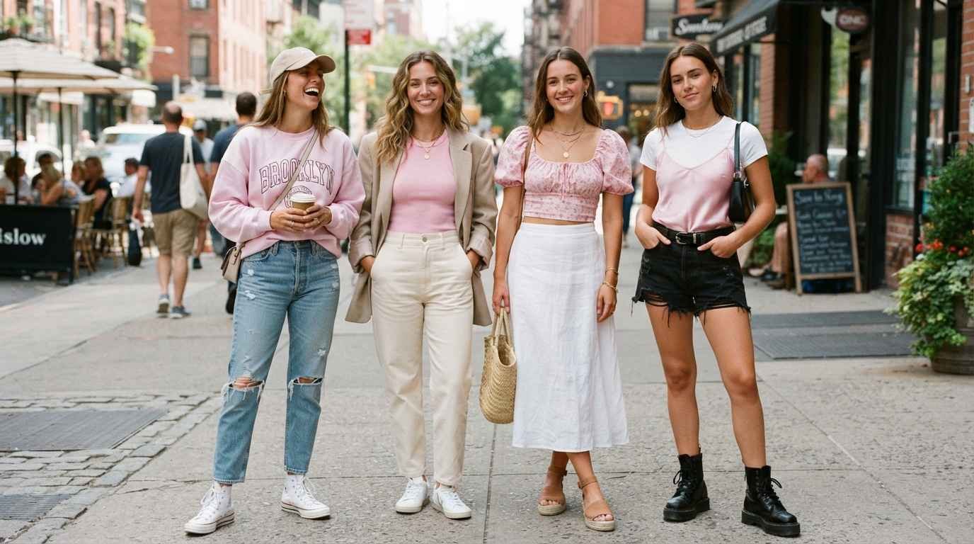 15 Baby Pink Top Outfit Ideas