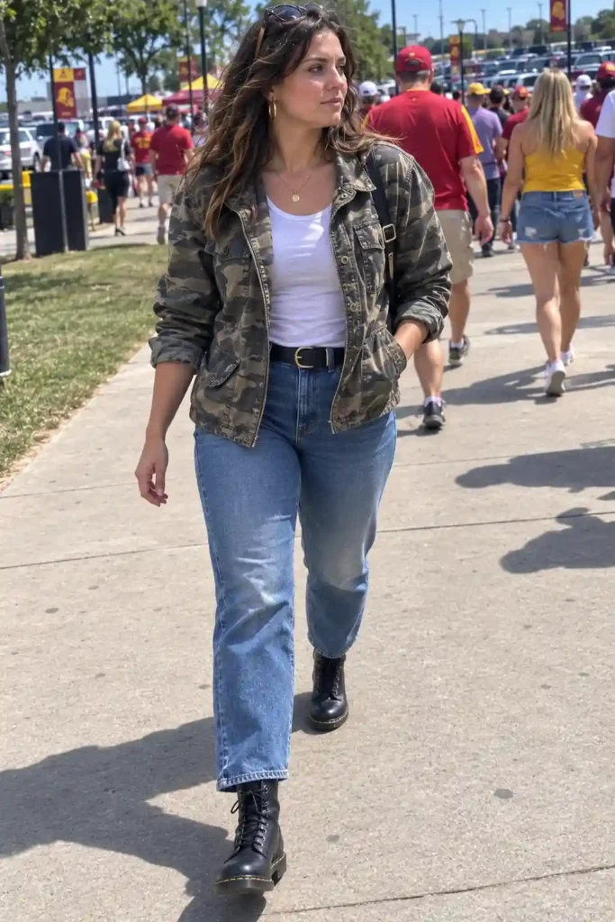 Camo and combat boots