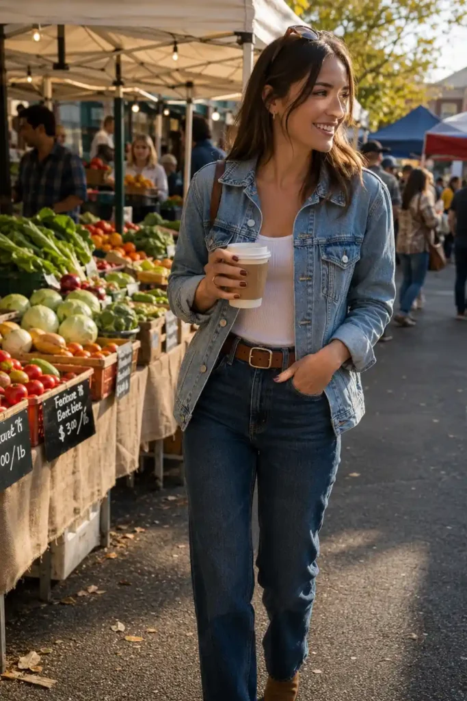 Classic denim-on-denim with a twist