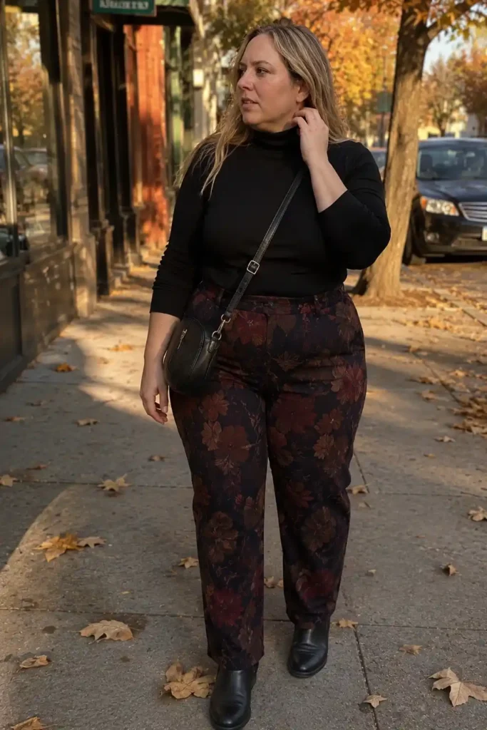 Dark floral pants