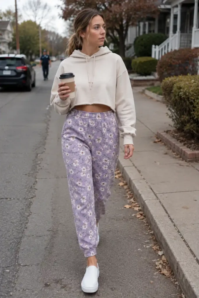 Floral joggers
