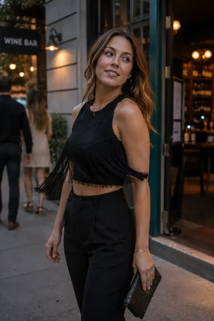 Fringe crop top
