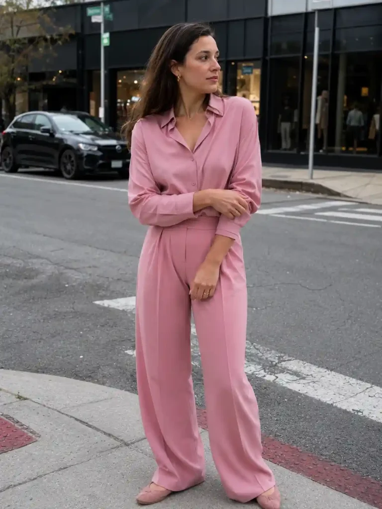 Head-to-toe monochrome pink