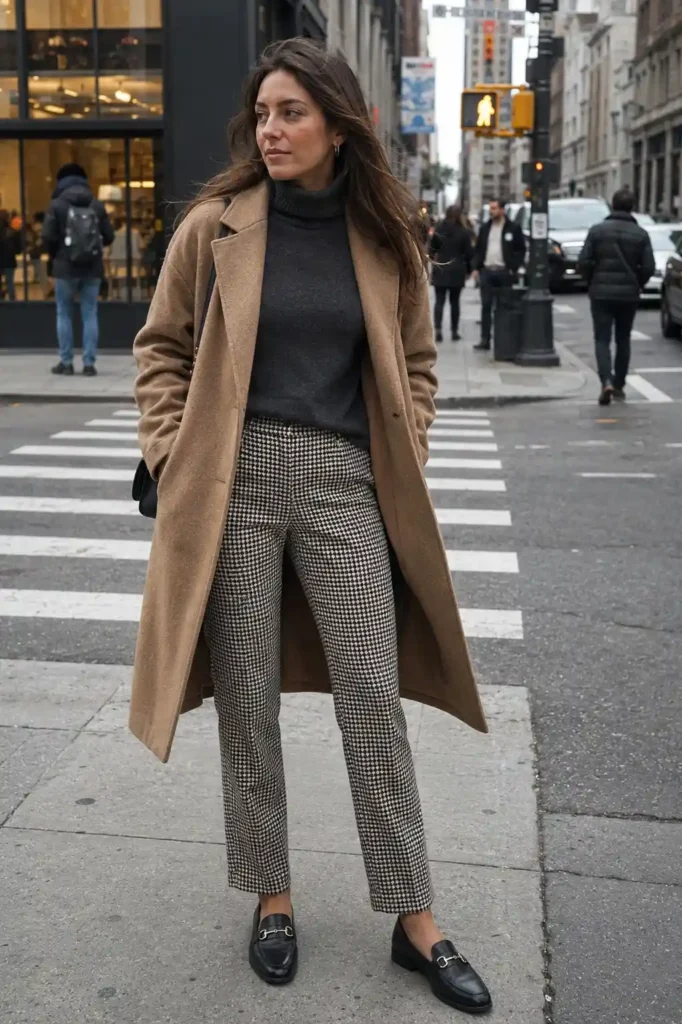 Houndstooth trousers