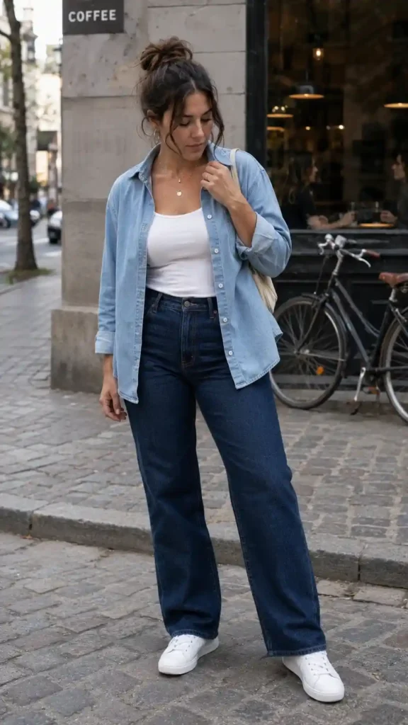 Layered denim