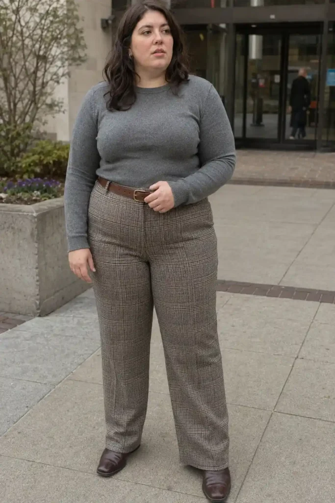Menswear plaid trousers