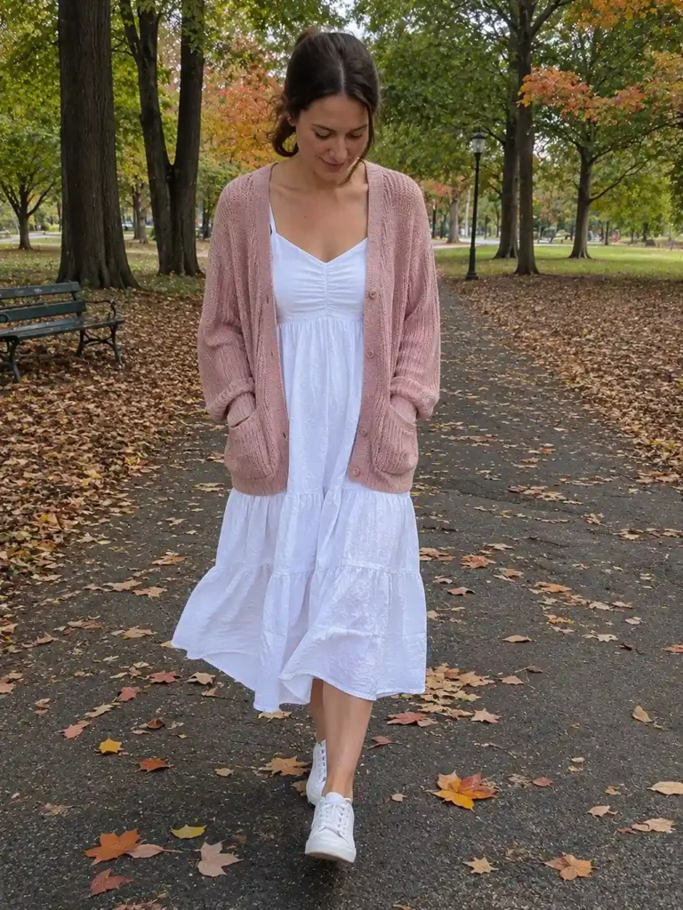 Pink cardigan