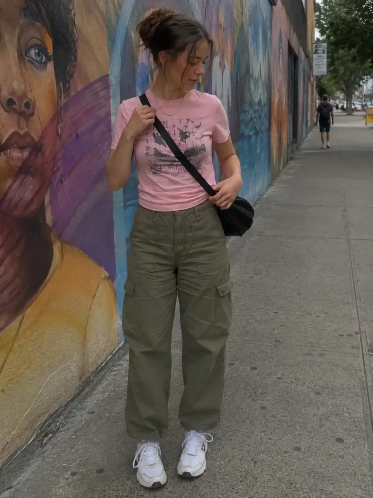 Pink graphic tee