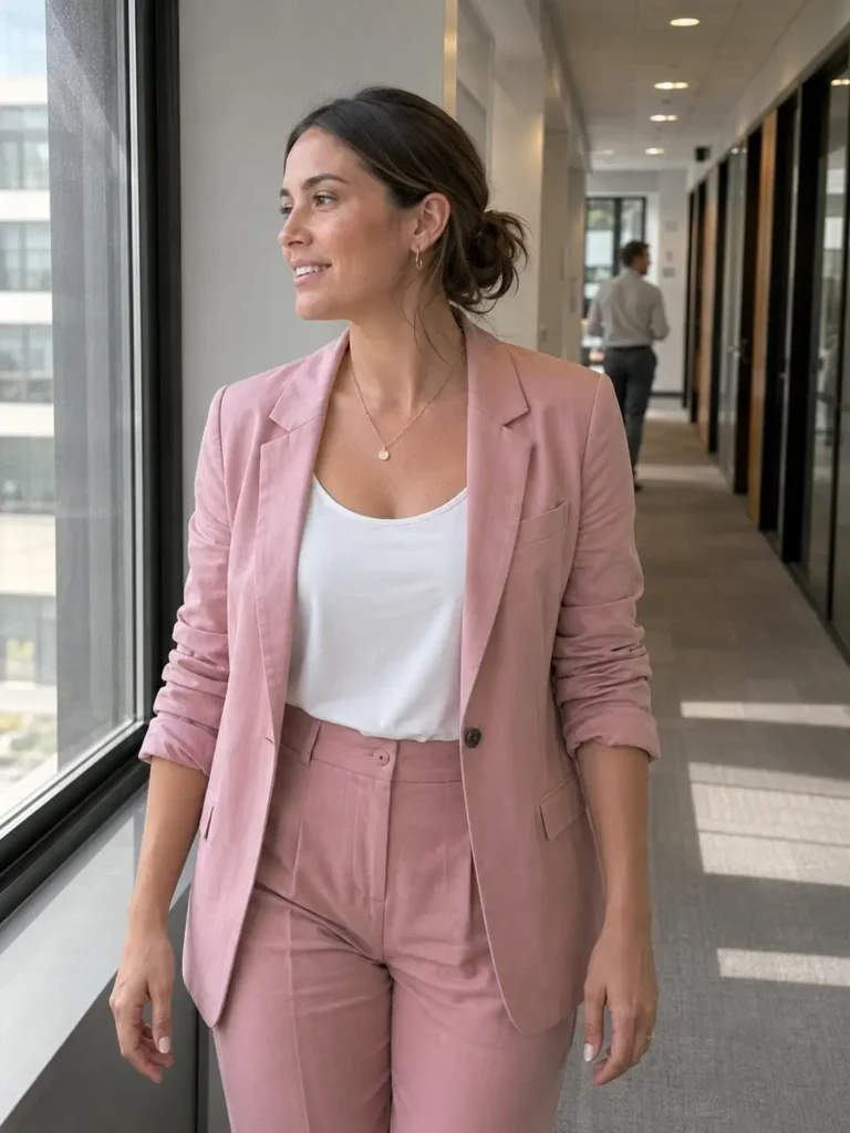 Pink pantsuit 