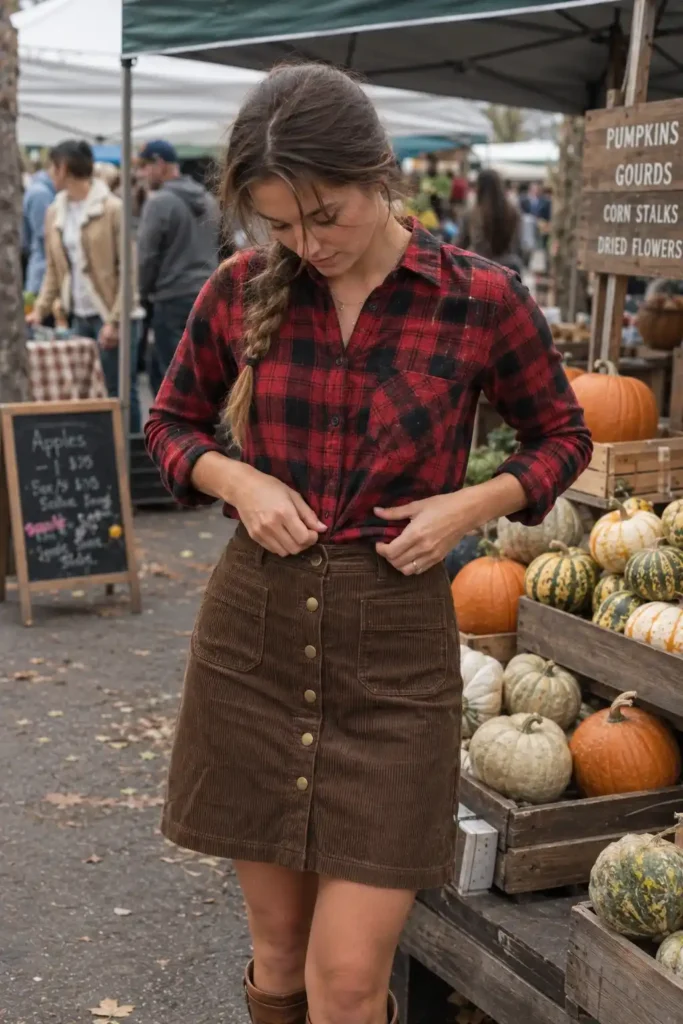 Plaid flannel top