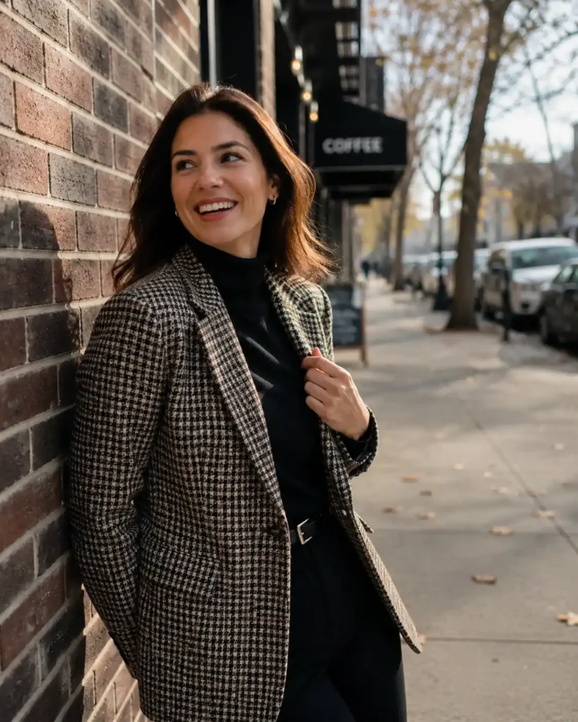 Plaid or houndstooth blazers