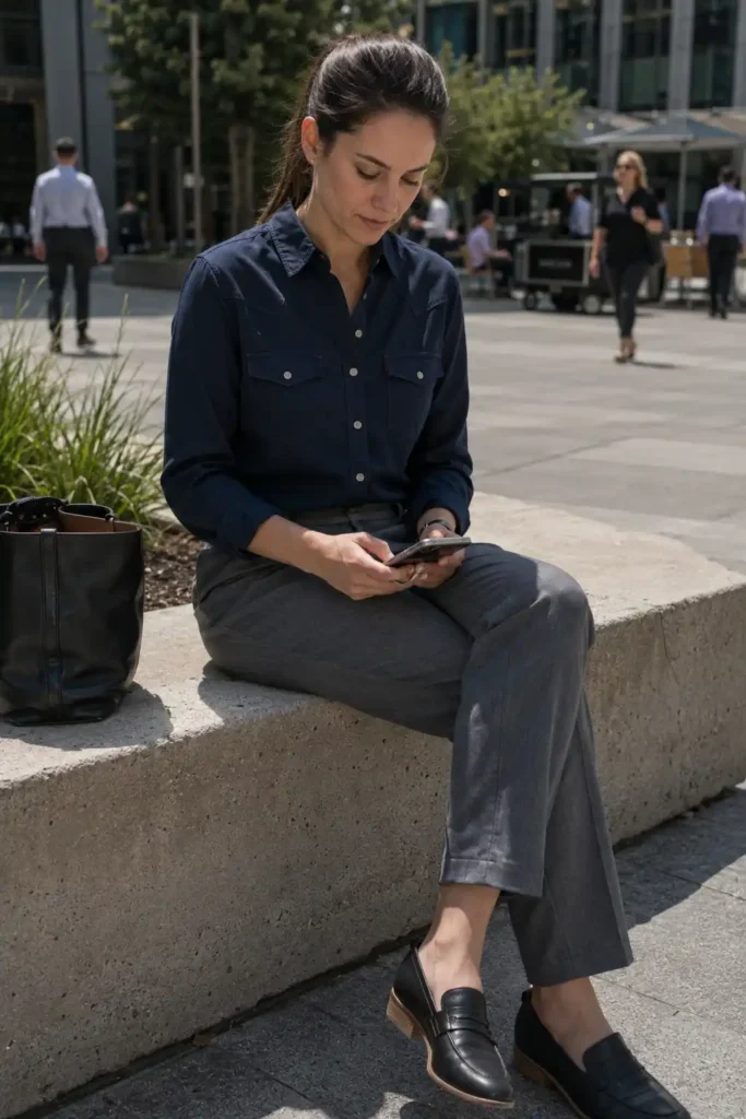 Solid-color yoke top