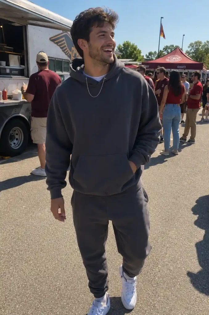 Streetwear layered look