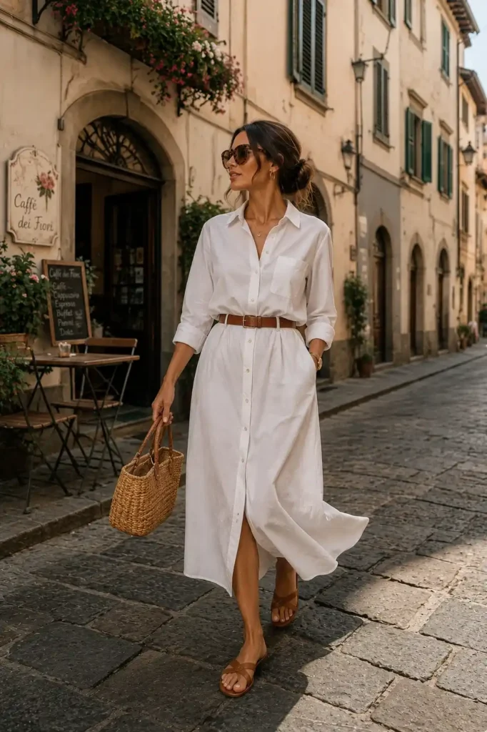 . The oversized shirt dress