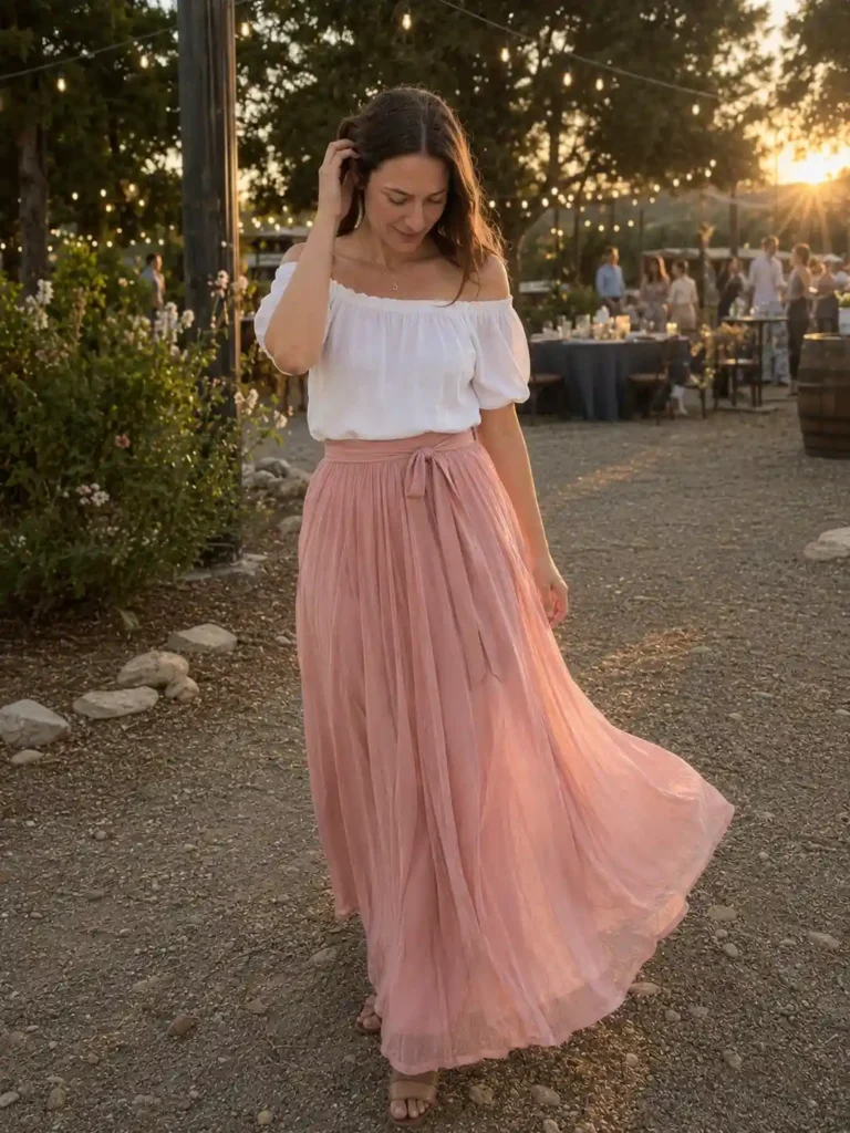  White off-shoulder top w