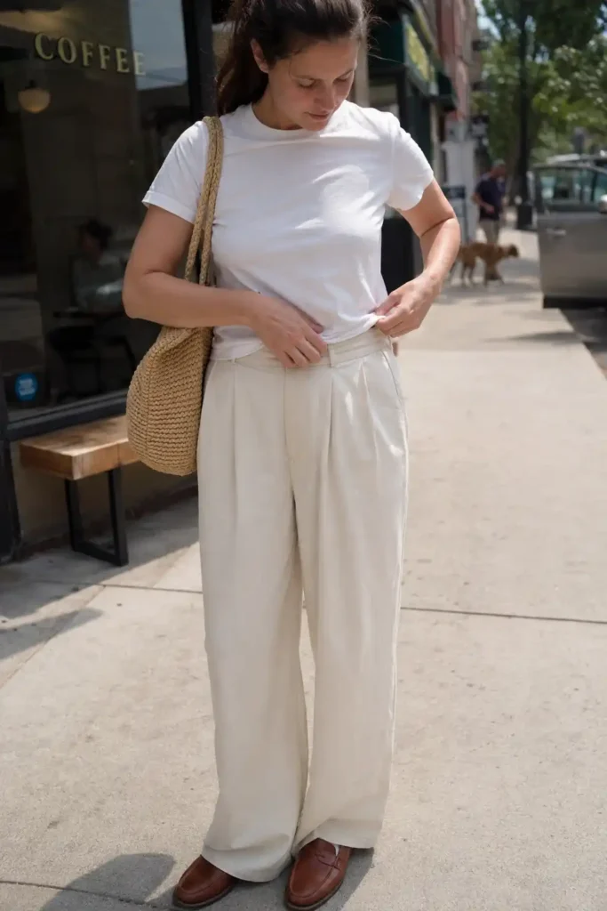 White tee