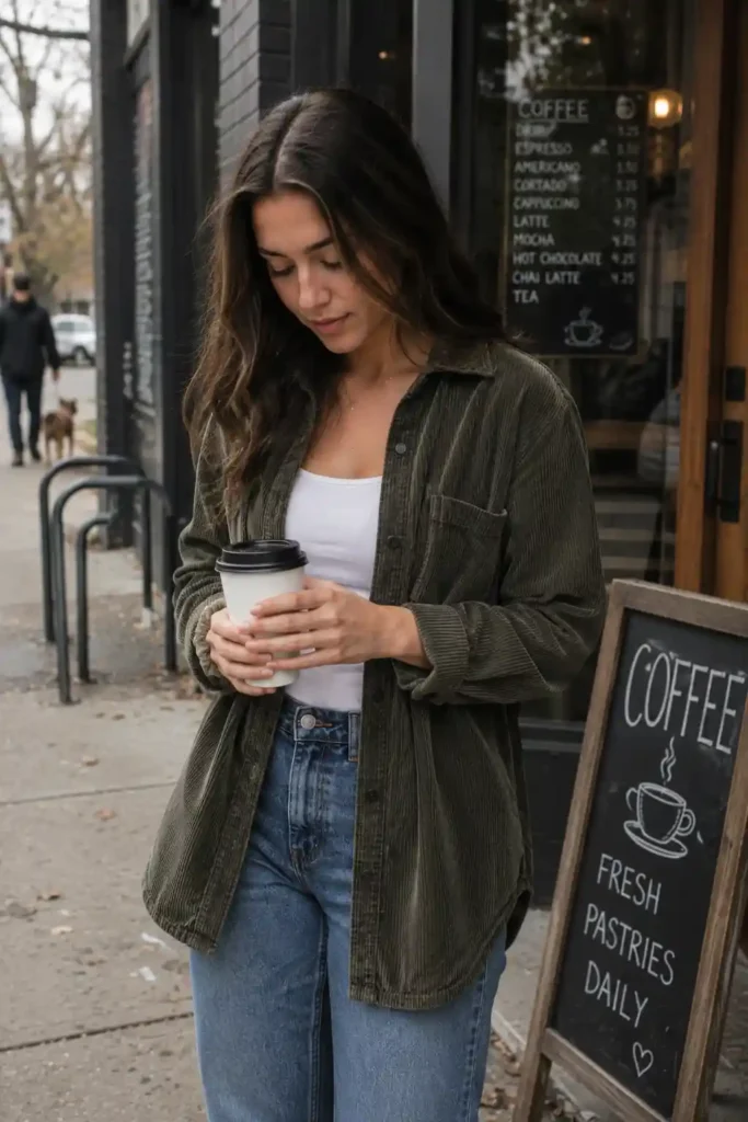 orduroy shirt-jacket hybrid