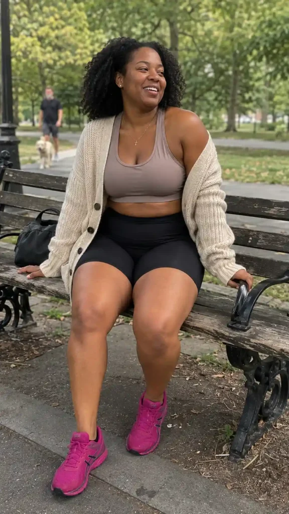 A sports bra layered under an