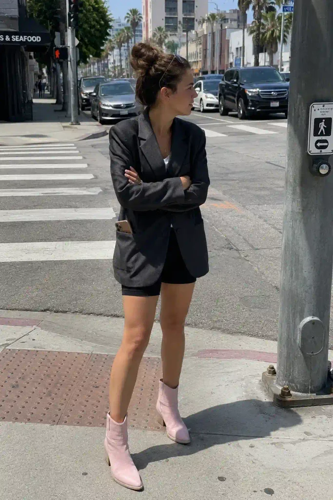 Bike shorts and an oversized