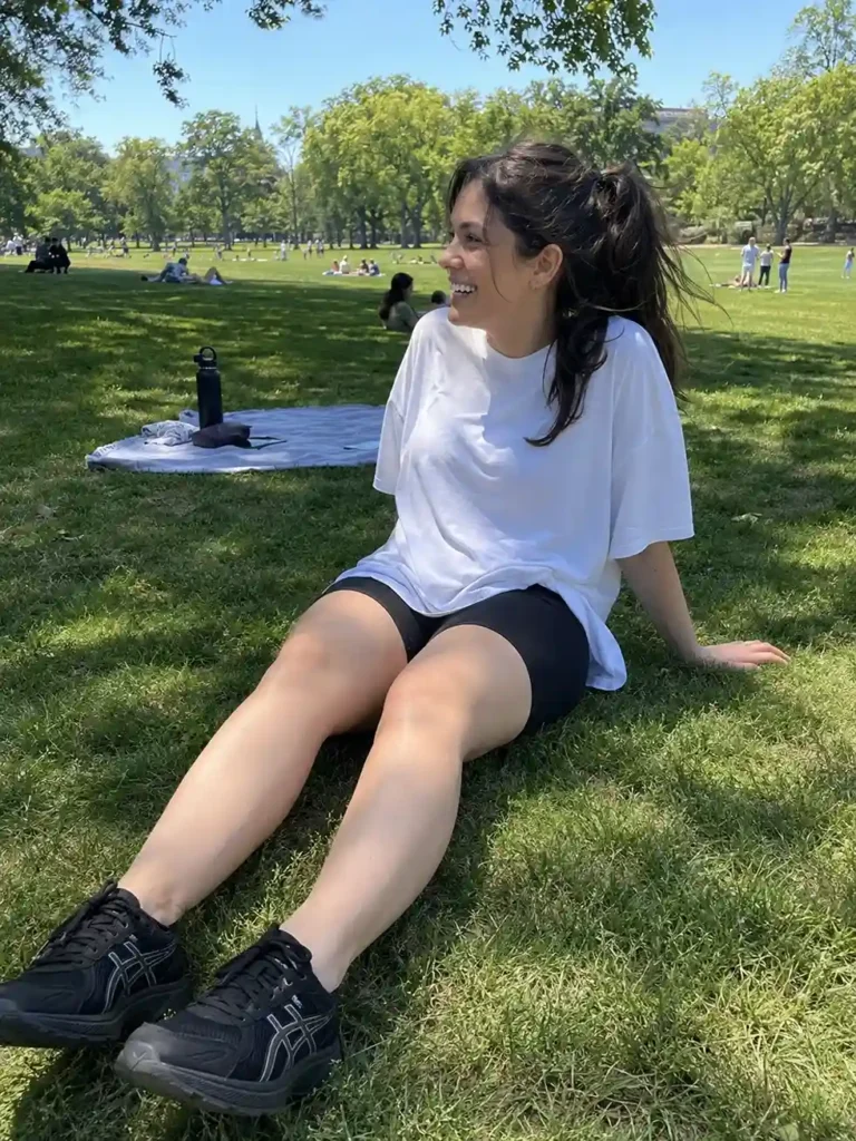 Bike shorts and an oversized