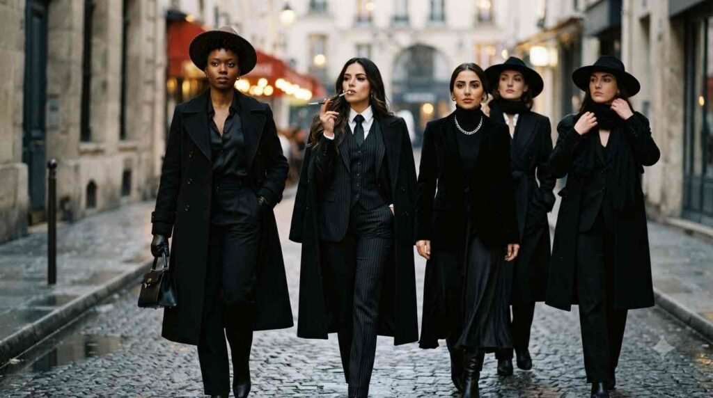 Black Mafia Outfits Women