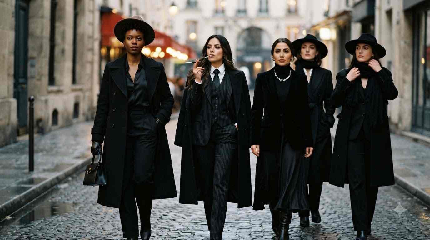 Black Mafia Outfits Women