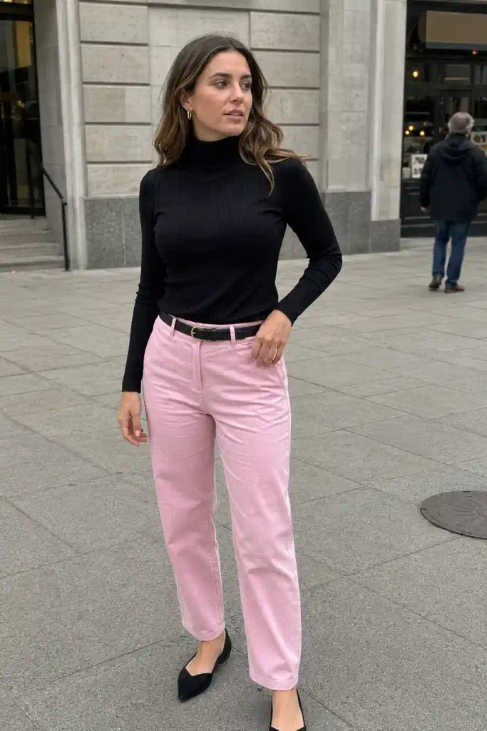 Black turtleneck for a