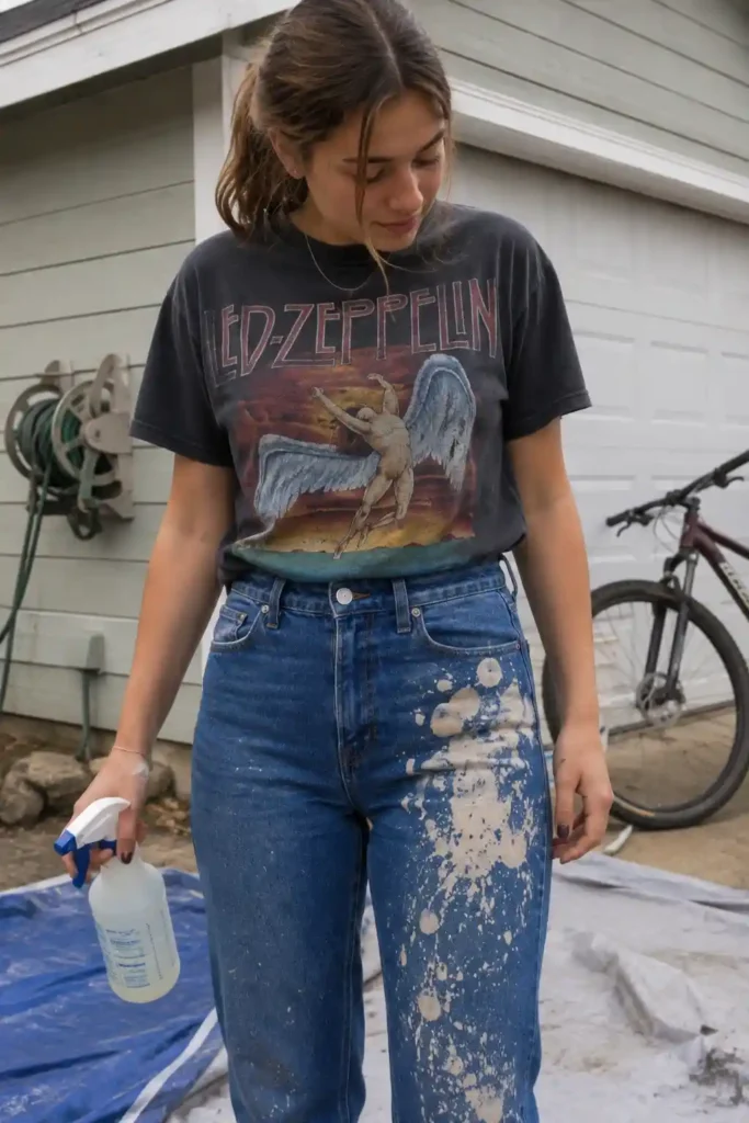 Bleach spray splatter