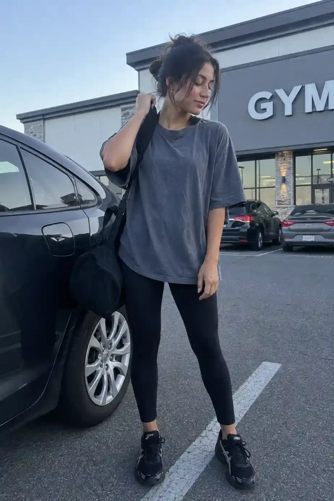 Compression leggings under