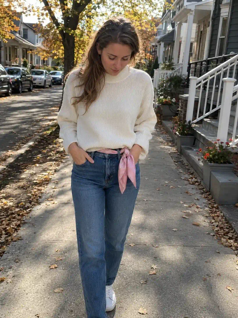 Cream sweater