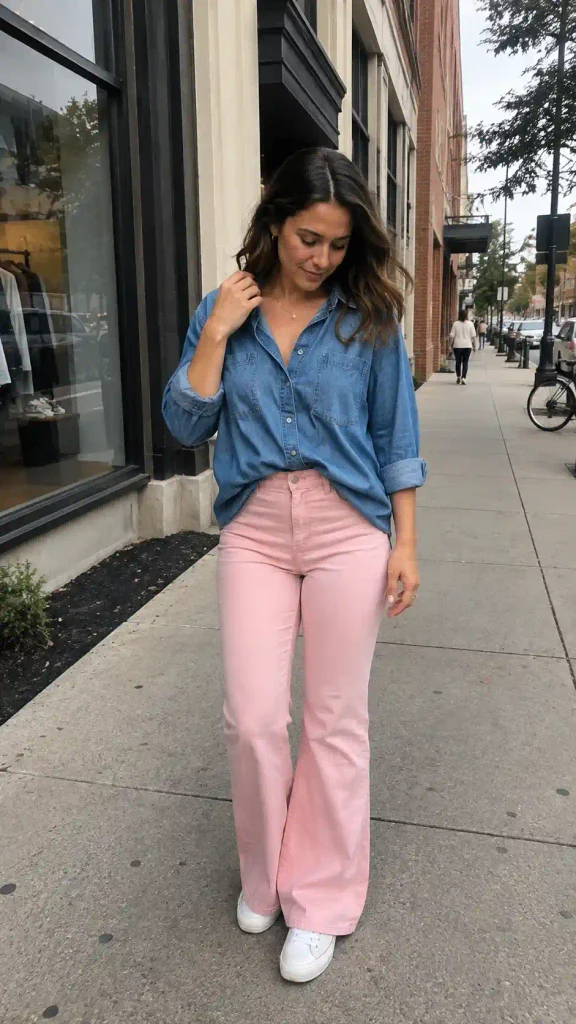 Denim button