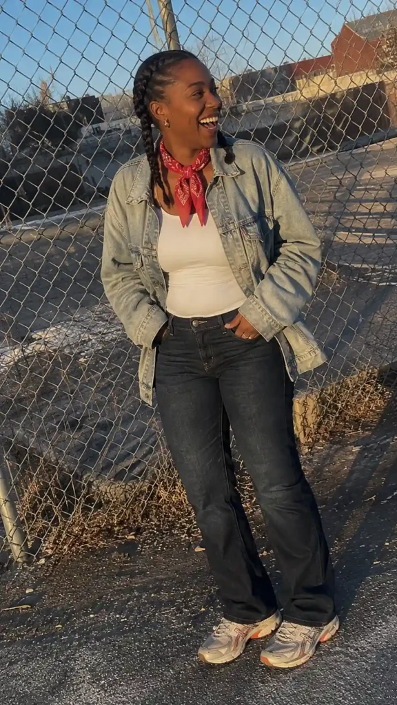 Denim-on-denim with a twist