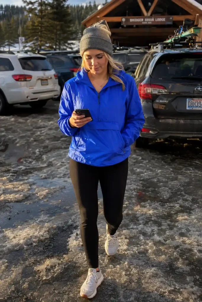 Electric blue windbreaker 