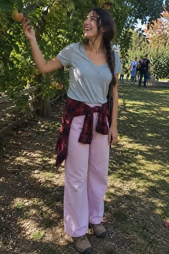 Flannel tied at the waist