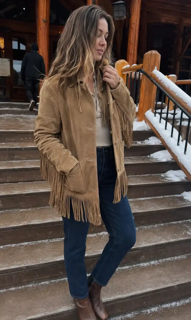 Fringe suede jacket