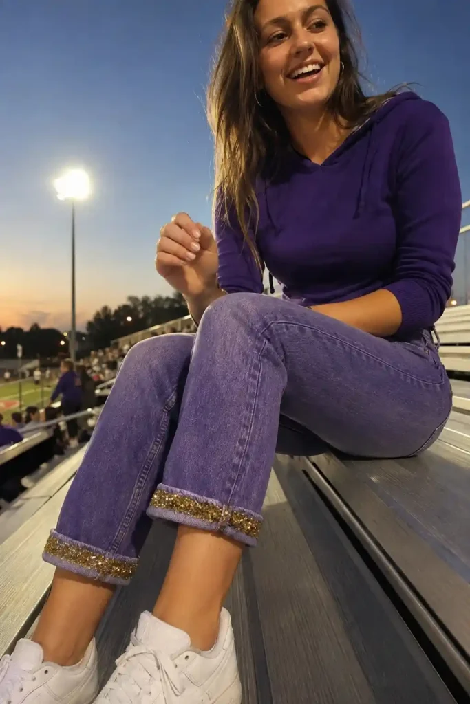 Glitter accent hems