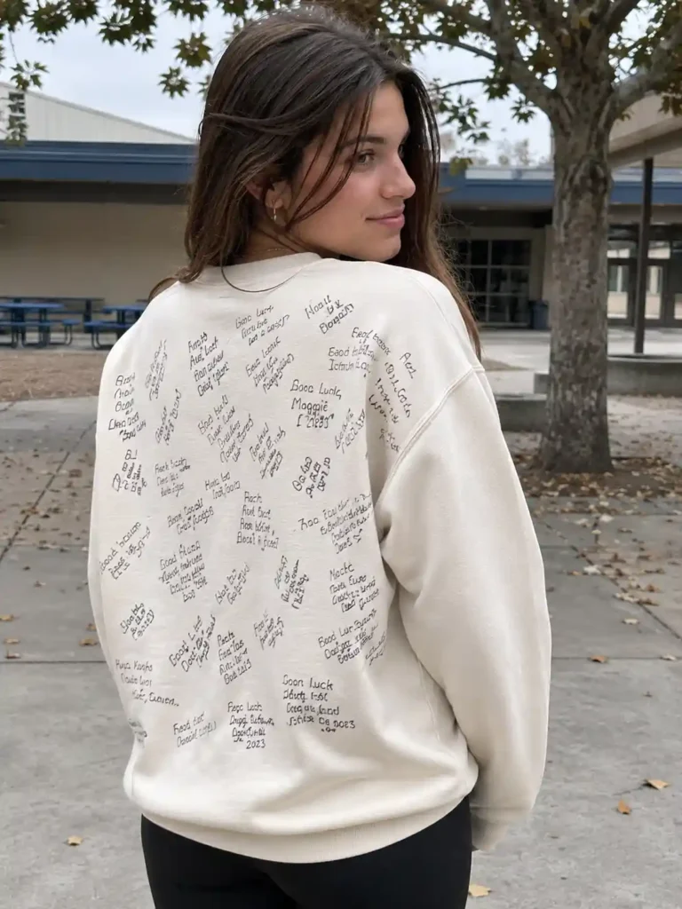 Handwritten signatures printed as the design