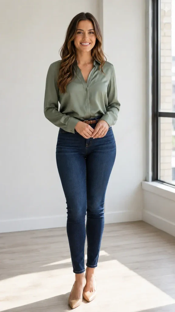 High-waisted skinny