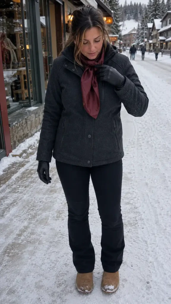 Jacket with a statement scarf tied at the neck