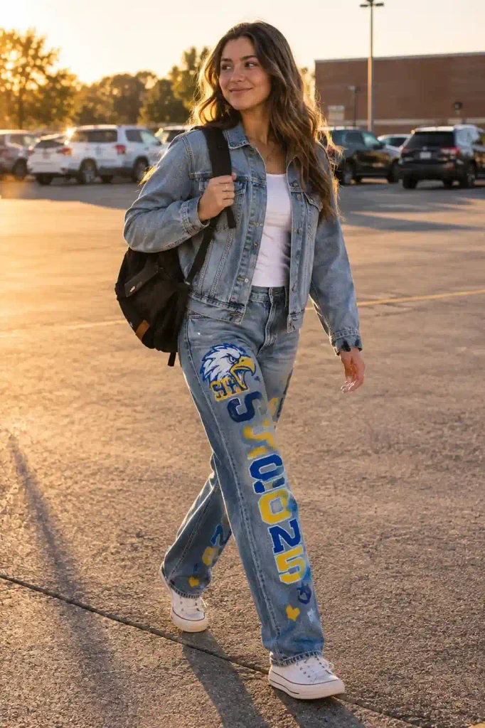 Keeping decorated jeans looking good all season