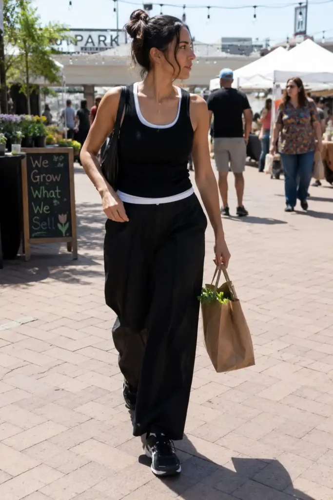 Layered tank tops for texture