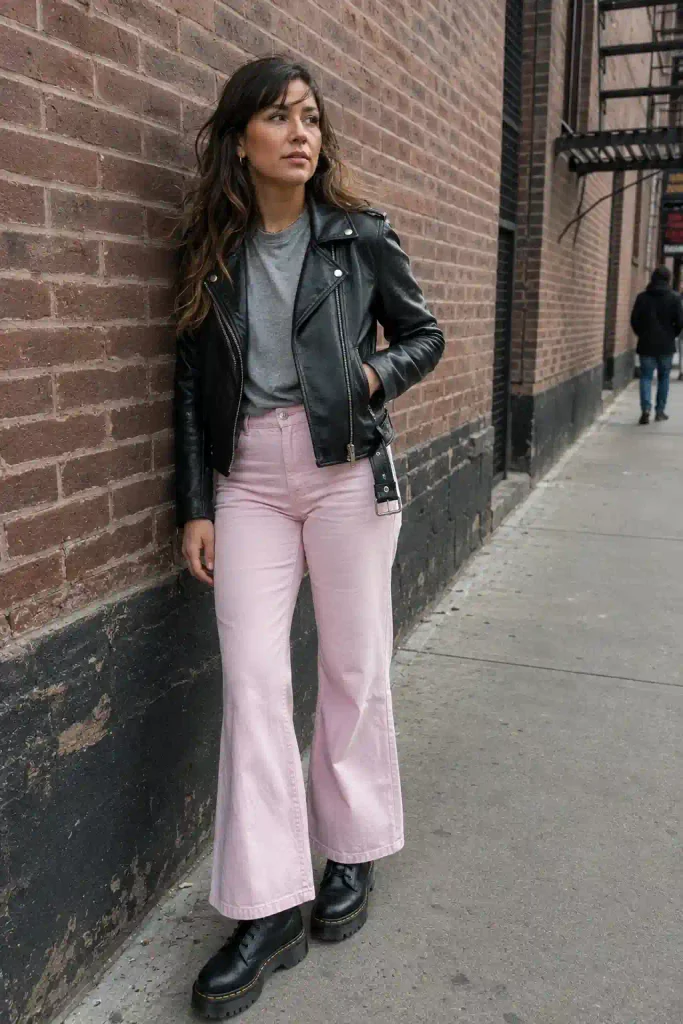 Leather jacket and combat