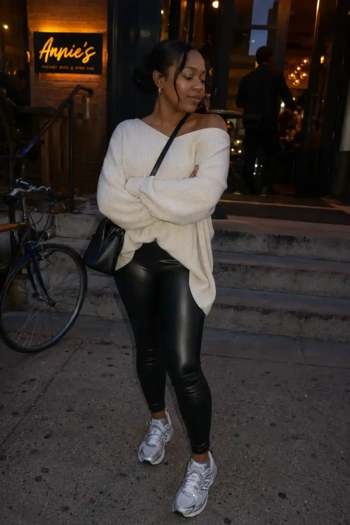 Leather leggings