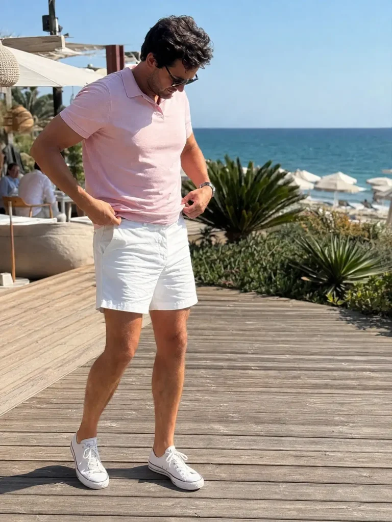 Light pink and white